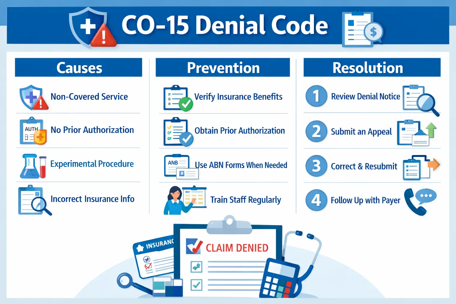 CO 15 Denial Code Resolution Steps